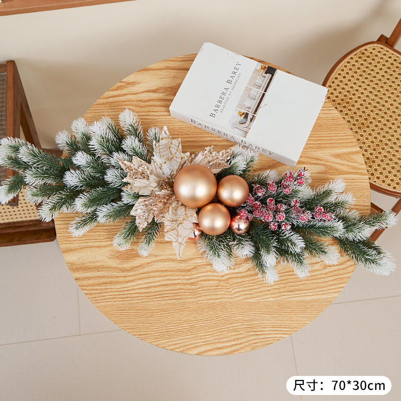 純粋なPEクリスマス藤条牛角クリスマス装飾品暖炉階段飾りクリスマス藤条シミュレーション装飾品|undefined