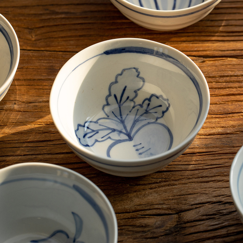 Japanese Imported Mino Ware Hand-Painted Vegetable Radish Ceramic Bowl Japanese-Style Rice Bowl Side Dish Bone Dish Household Dipping Bowl Japanese Imported Mino Ware Hand-Painted Vegetable Radish Ceramic Bowl Japanese-Style Rice Bowl Side Dish Bone Dish Household Dipping Bowl