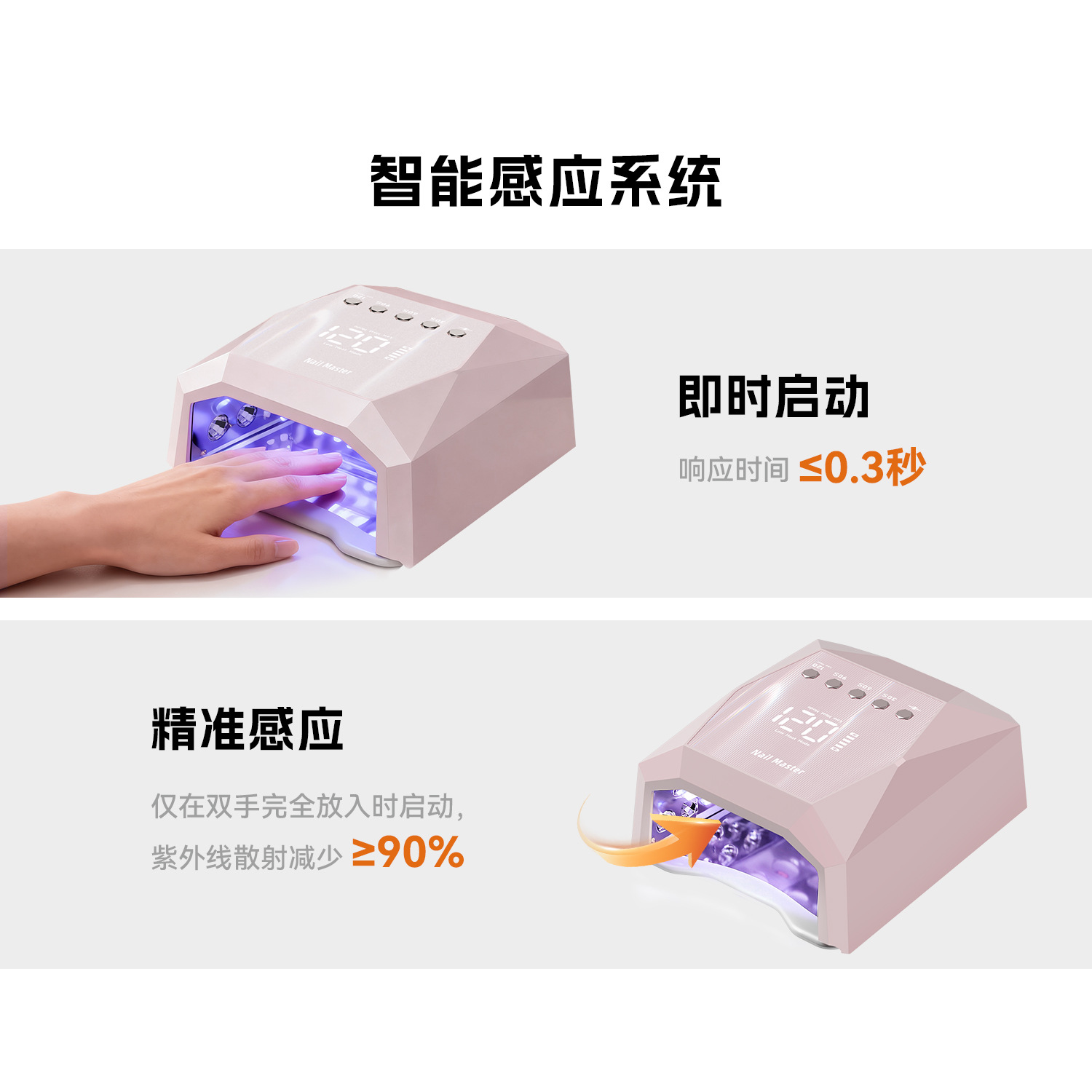 JIMDOA transfronterizo de manicuría luz de terapia de luz LED de alta potencia de secado rápido manicuría profesional de manicuría