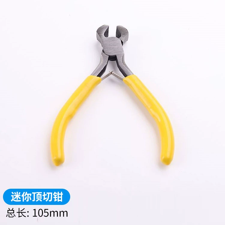 Yellow small handle, pliers, set, handmade