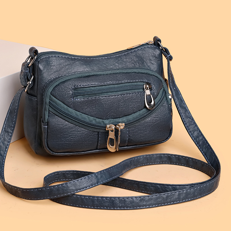 Women's Single Shoulder Crossbody Bag, Soft Leather Square Bag_voghion.com
