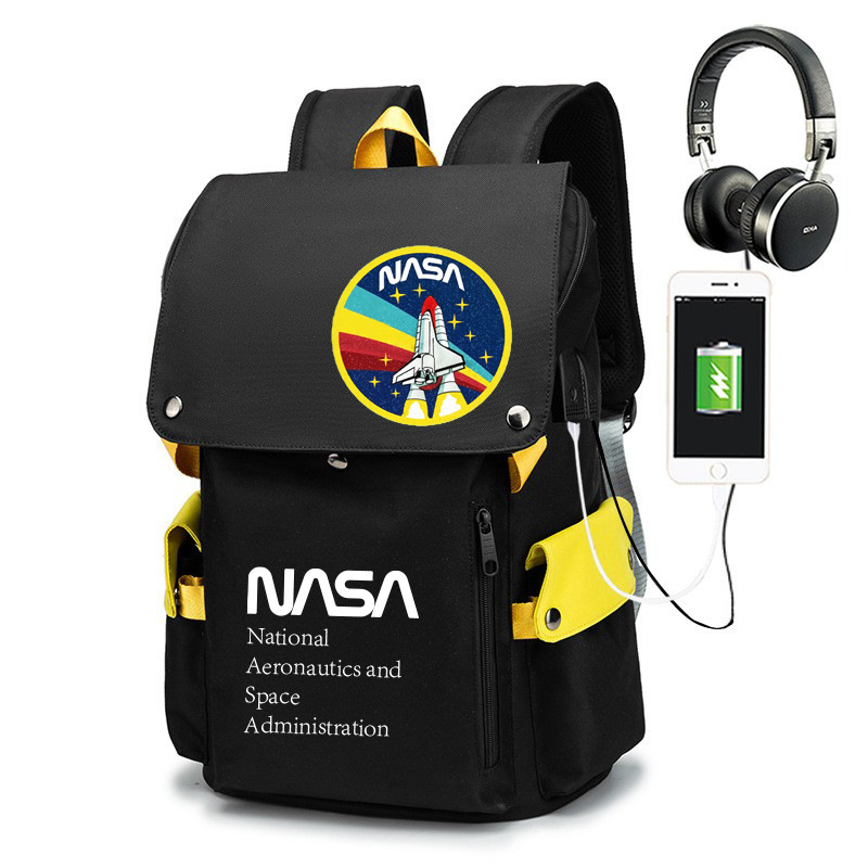 NASA Men's and Women's Student School Bag Anti-theft Large Capacity Backpack Men's Bag 15.6-inch Computer Bag NASA Men's and Women's Student School Bag Anti-theft Large Capacity Backpack Men's Bag 15.6-inch Computer Bag