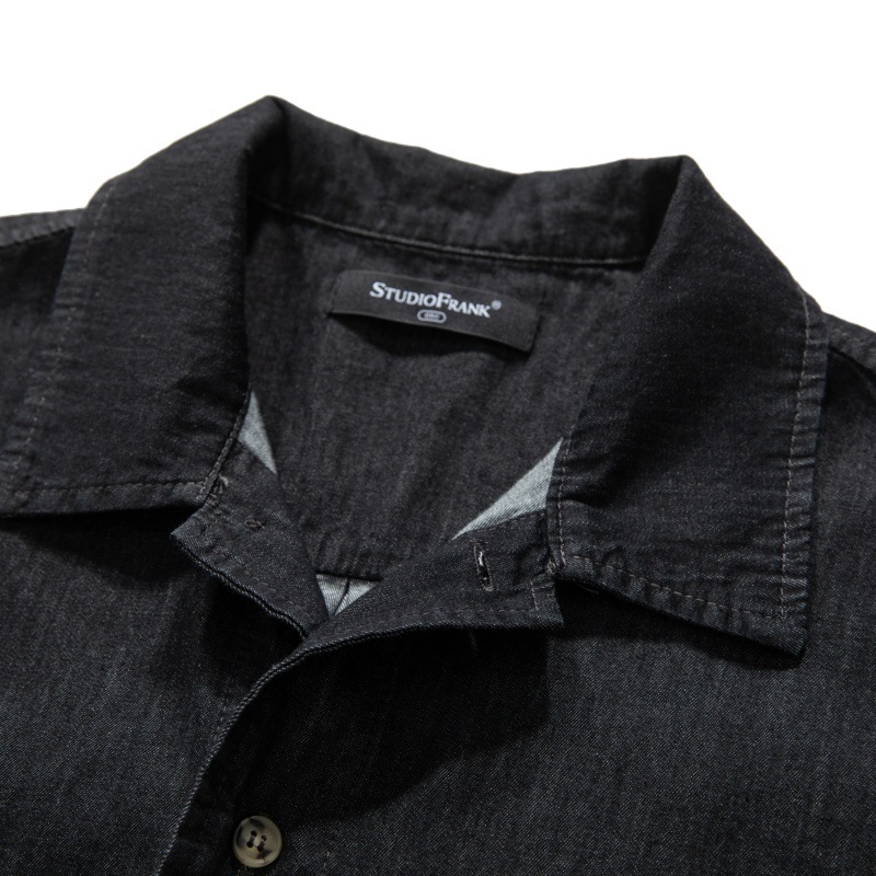 Camicia vintage in jeans da uomo stile americano retrò_voghion.com