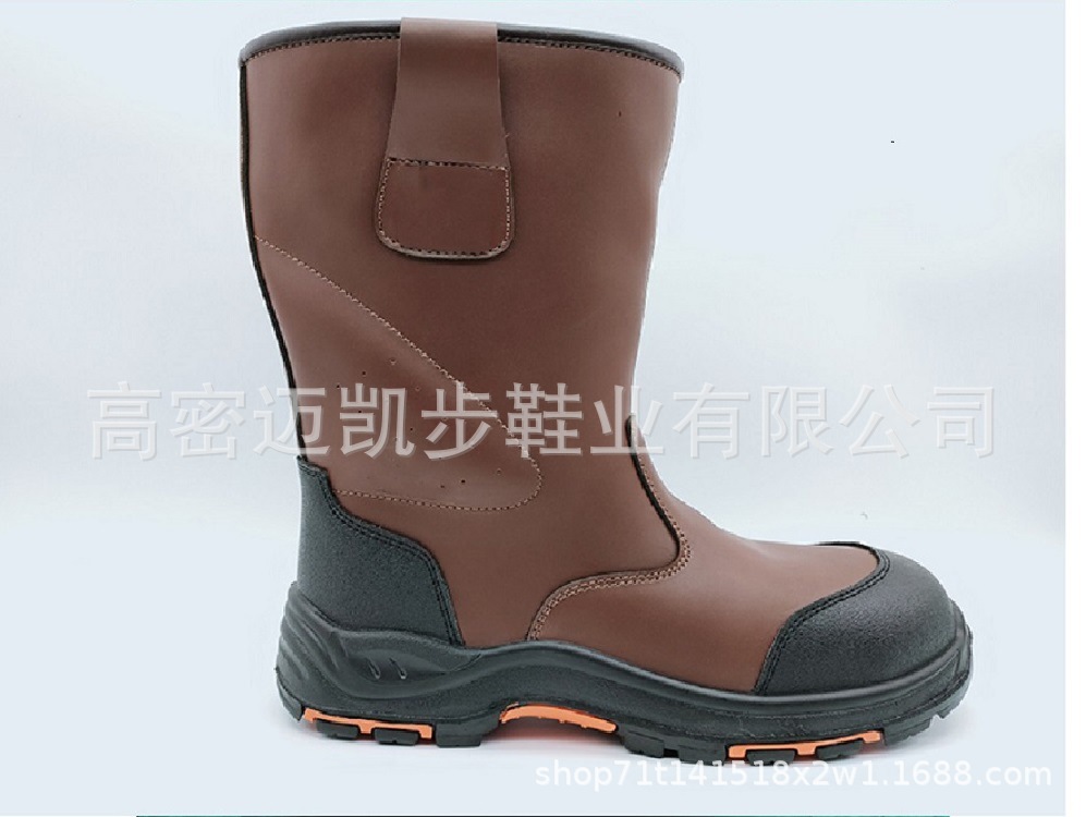 厂家直供高帮劳保靴  钢头 防砸防刺防耐油酸碱工作鞋 舒适透气