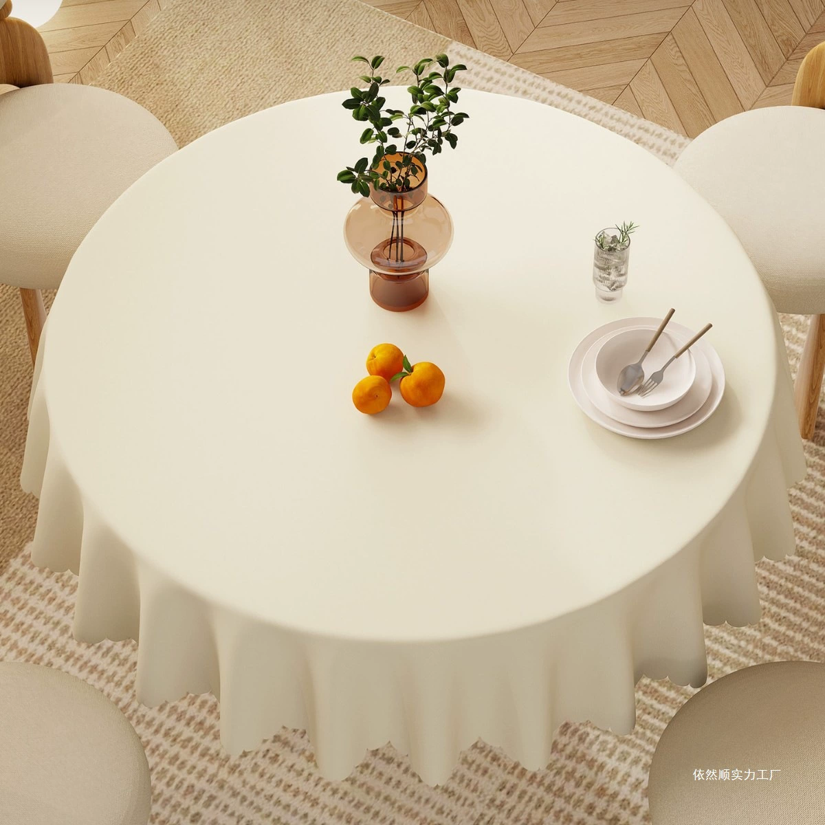 Скатерть на круглый стол водонепроницаемая, маслостойкая, не допускающая ожогов, не требующая мытья, легкая роскошная, бытовая маленькая скатерть для журнального столика, круглая скатерть нового стиля