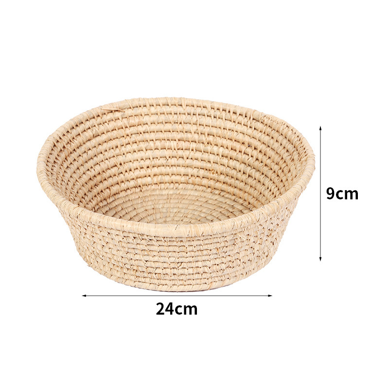 Posavasos antideslizante para taza de té, tapete de rafia, bandeja de té redonda plegable de ratán, posavasos, juego de té, vajilla tejida.