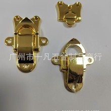 工厂直销现代简约箱包五金锁锌合金电镀木盒锁批发，样品不退换