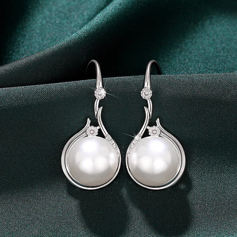 Holiday, Daily Occasion Copper Elegant Simple Style Inlay Geometric Artificial Pearls Zircon Earrings Necklace