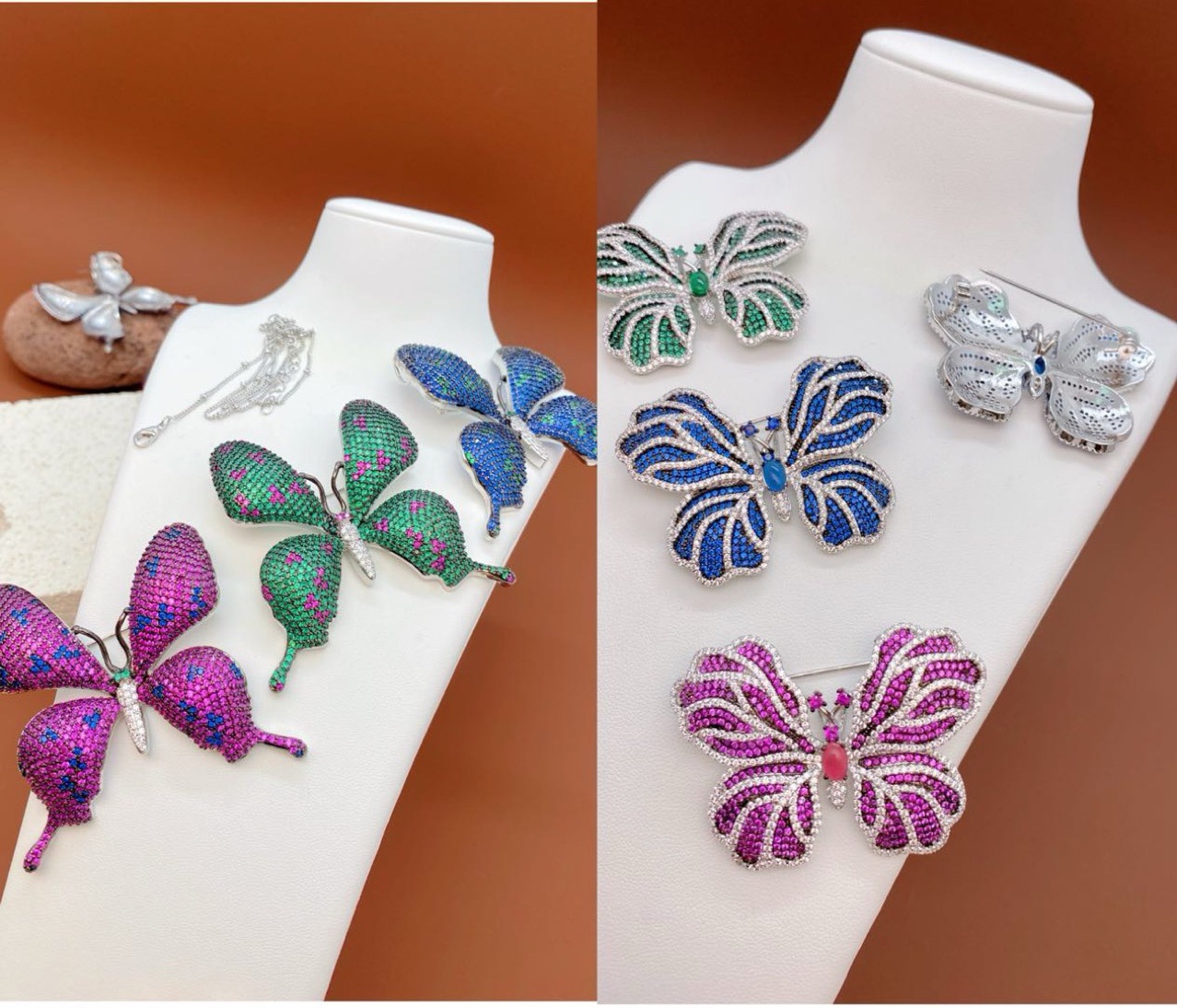 19g Weight Brooches Classification Casual Elegant Lady Pin Butterfly Copper Plating Butterfly Unisex Brooches 1 Piece