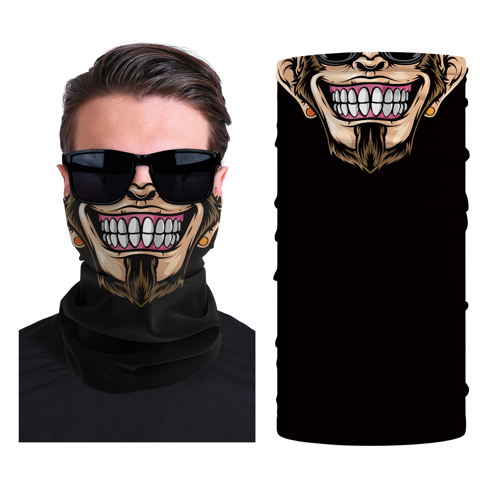 Xun hui transfronterizo media cara cráneo bufanda mágica sombrilla de viaje al aire libre máscara de equitación cuello de protección uv