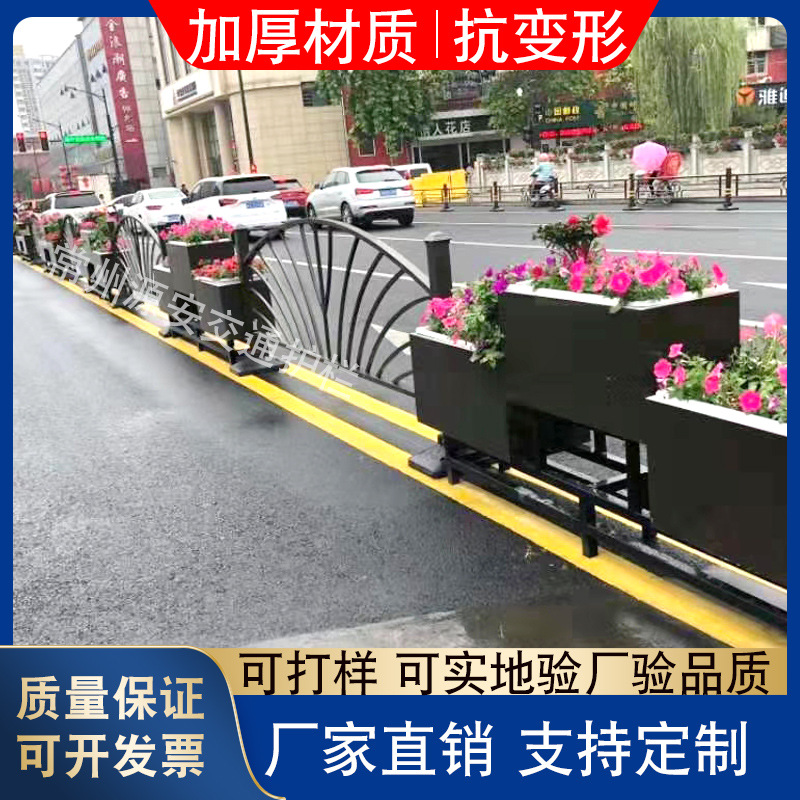 马路花箱组合式锌钢花箱护栏厂公路花箱江苏苏州城市道路景观花箱