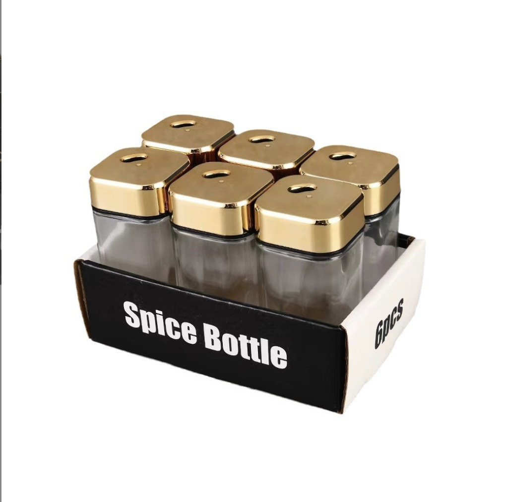 Botellas de condimento de vidrio de cocina selladas, latas de condimento a prueba de humedad, cajas de almacenamiento de saleros, cajas de condimentos, latas domésticas, juegos de saleros image 10