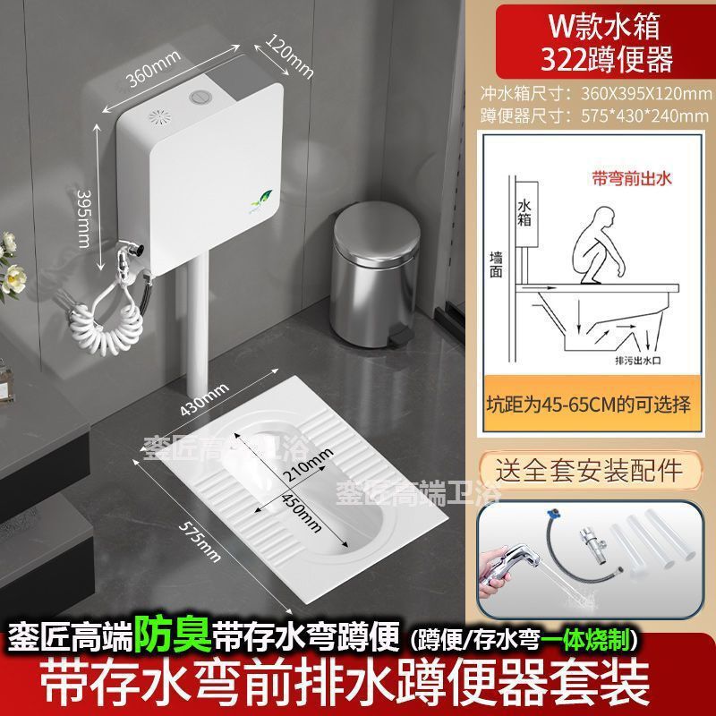 品牌蹲便器水箱卫生间后排蹲坑便池大便器蹲便器大号特大号家用|undefined