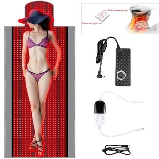 Cross-border Amazon LED red light phototherapy pad slimming beauty anti-fatigue home infrared therapy blanket heating pad