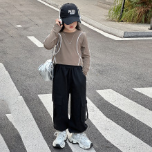 女童运动套装春秋2025新款儿童女孩洋气时髦卫衣春装工装裤两件套