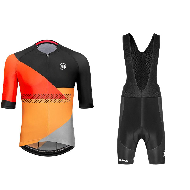 Ropa de ciclismo de manga media Monos exclusivos transfronterizos Traje de verano Bicicleta de carretera Bicicleta Transpirable Top de hombre