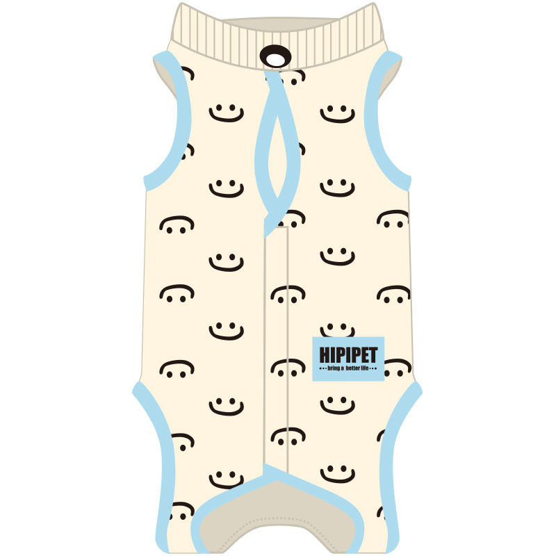 Four Seasons Cat Ropa de esterilización ajustable con estampado de algodón Ropa de destete anti-lamido y anti-mordedura para gatas después de la cirugía Ropa de gato para mascotas