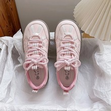 蓓尔帆布大头德训鞋女2024新款ins复古帆布鞋厚底搭阿甘鞋BE-6795