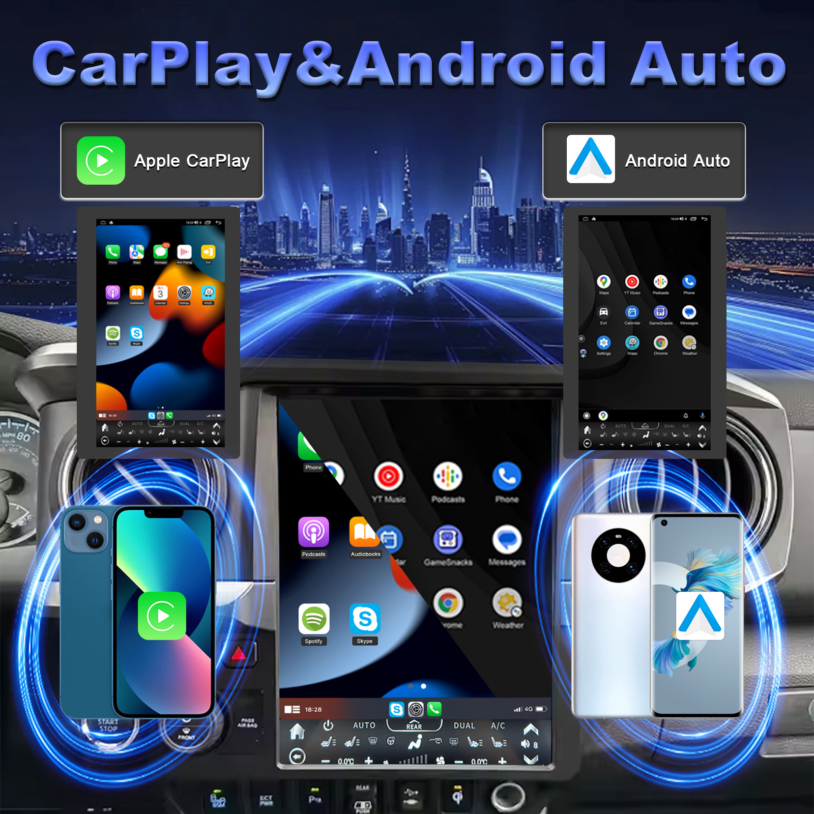 Tacoma/Hilux 2016-2023 Made in Usa Central Control Android Large-Screen Navigator Car Gps