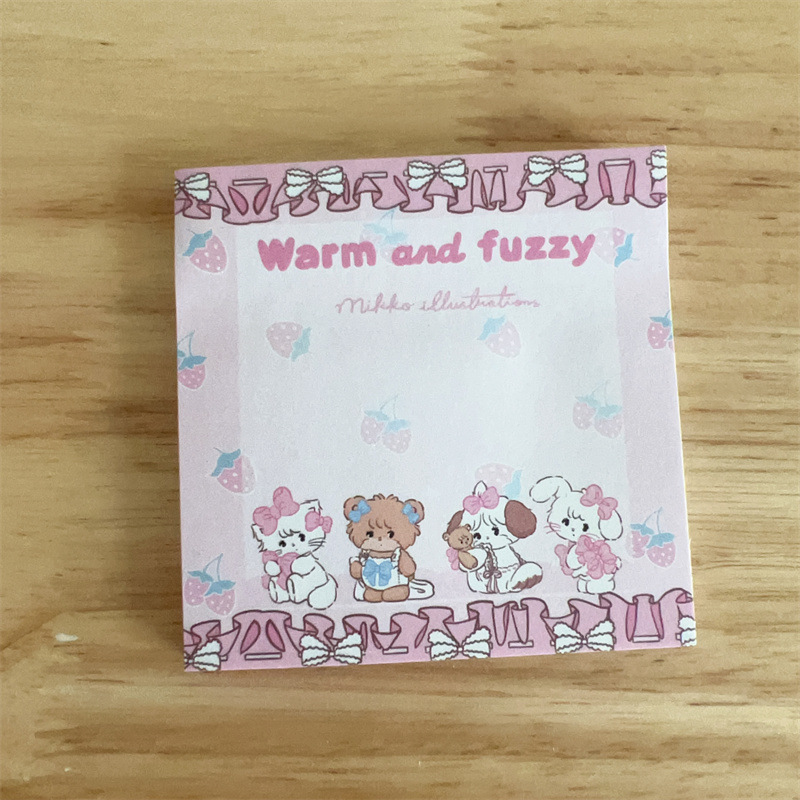 Cute Kitten Sticky Notes Pink Sticky Note Ins Style Good-looking Stickers display picture 2
