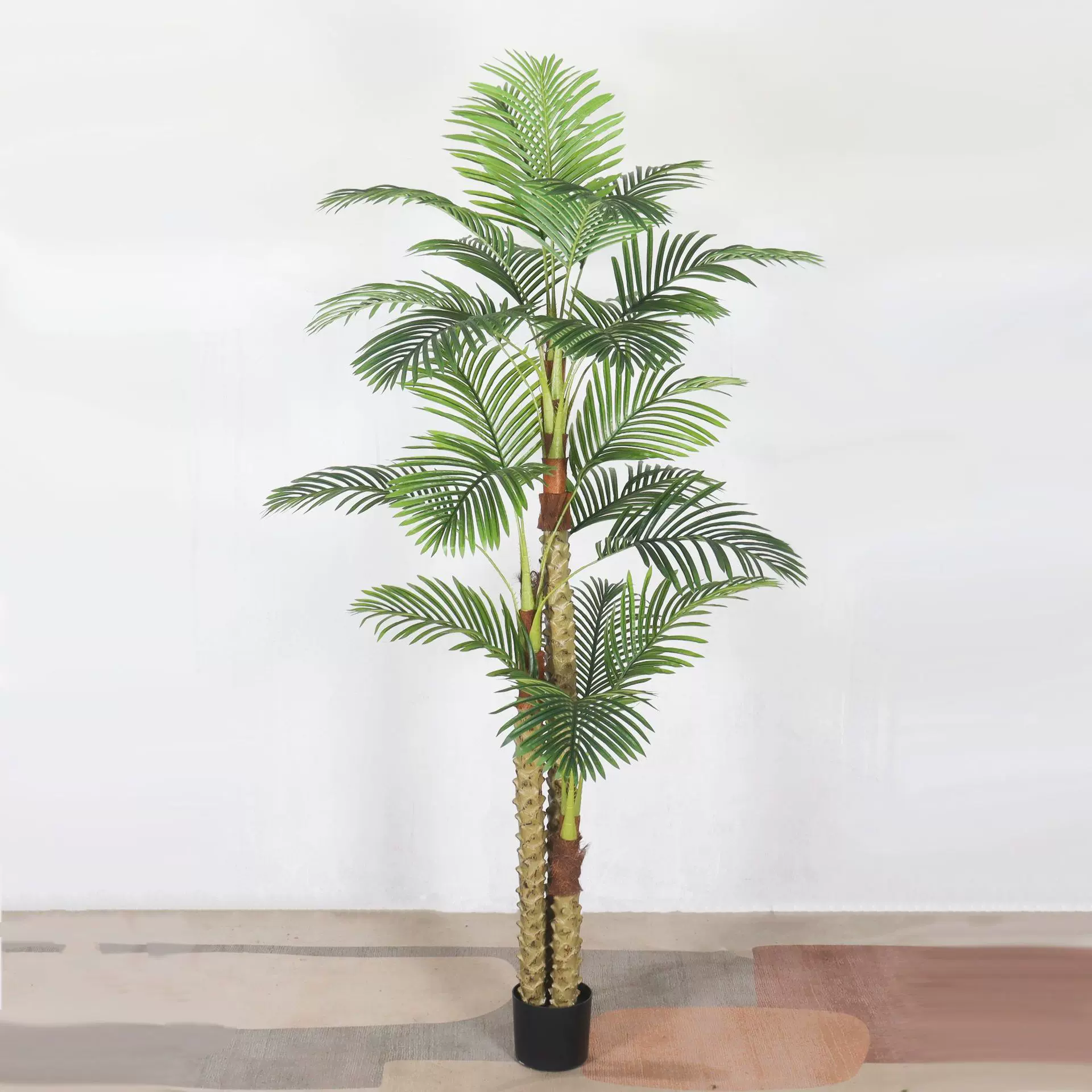 大型高端轻奢散尾葵仿真绿植仿生假树凤尾竹植物室内热带造景装饰