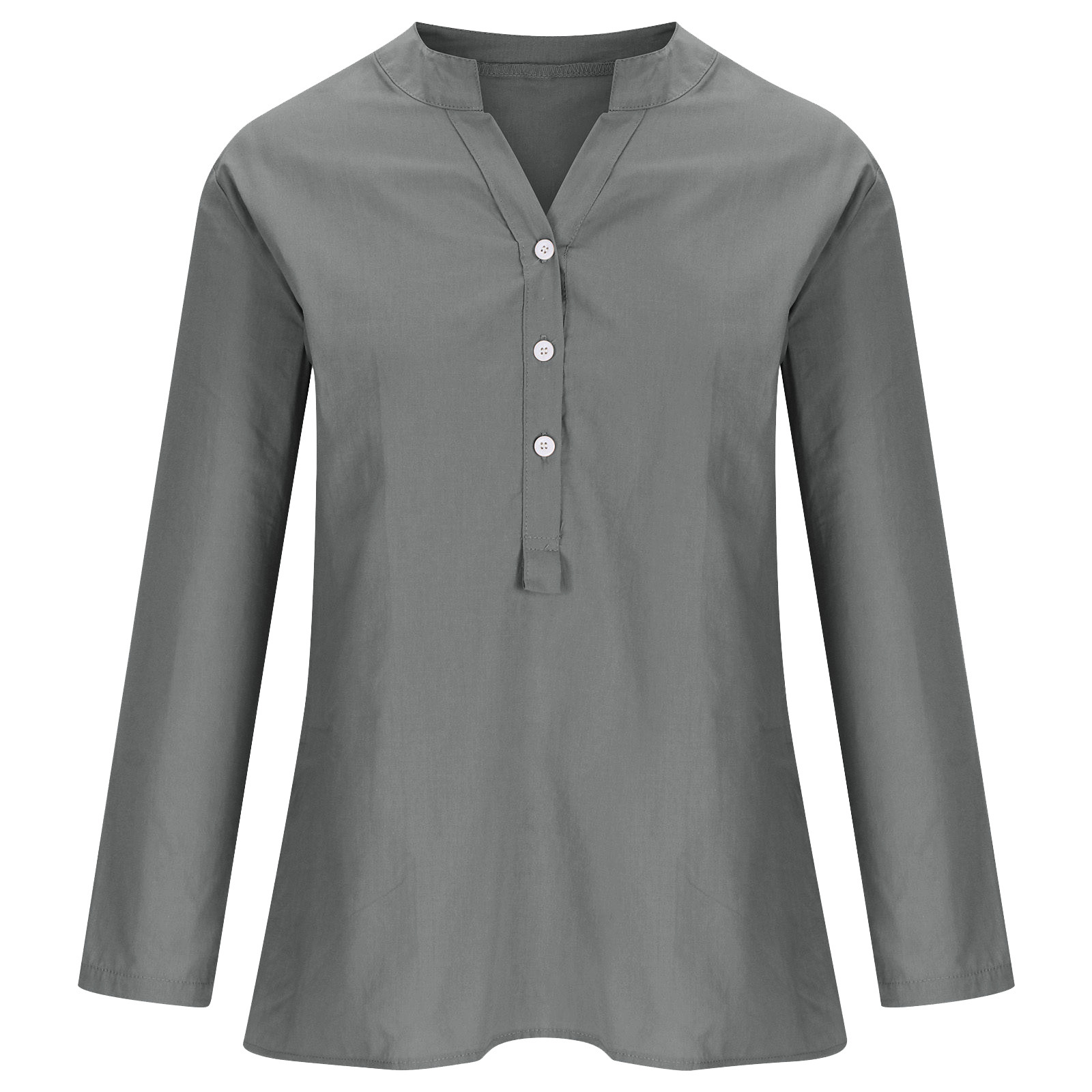 Women's Blouse Long Sleeve Blouses Button Simple Style Solid Color display picture 11