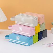 大容量笔袋批发高颜值手提文具袋定制印logo中小学生简约铅笔盒