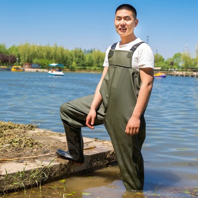 Launching pants thickening wear-resisting Rain pants Body Conjoined fishing clothes Water shoes Manufactor Direct selling
