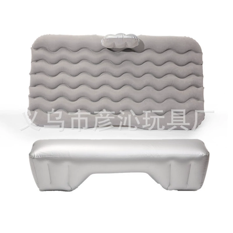 Inflatable split folding mattress for car for traveling, increased thickness