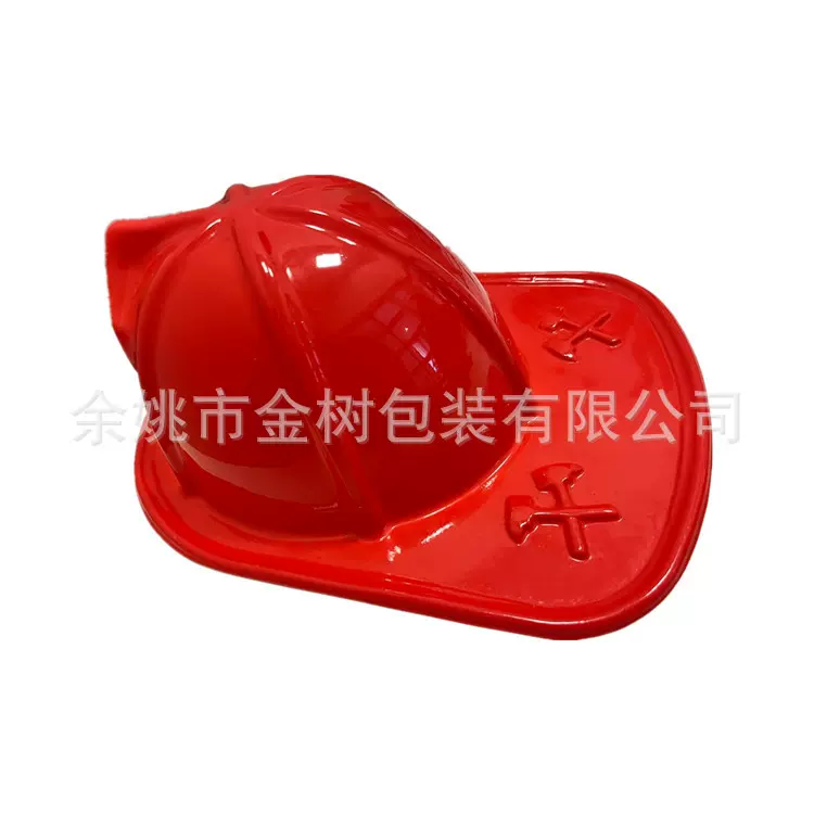一次性儿童玩具塑料消防帽万圣节派对帽舞台表演帽消防头盔