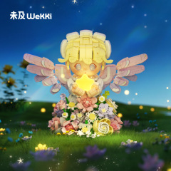Weijihuayu 天使ビルディングブロックフラワーファンタジースターライトパズル組み立てトレンディなおもちゃの装飾品女の子の卒業ギフト