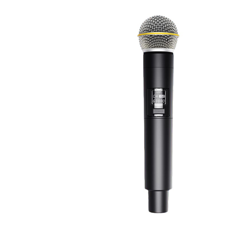 Micrófono inalámbrico de alta calidad para comercio exterior, micrófono inalámbrico de canto de banda U uno a dos, altavoz para exteriores, micrófono recargable