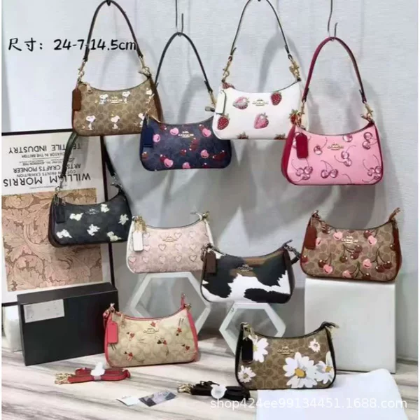 Koujia 2025 New Model Teri Classic Painted Retro Monogram Shoulder Underarm Bag Chain Handbag Crossbody Women's Bag