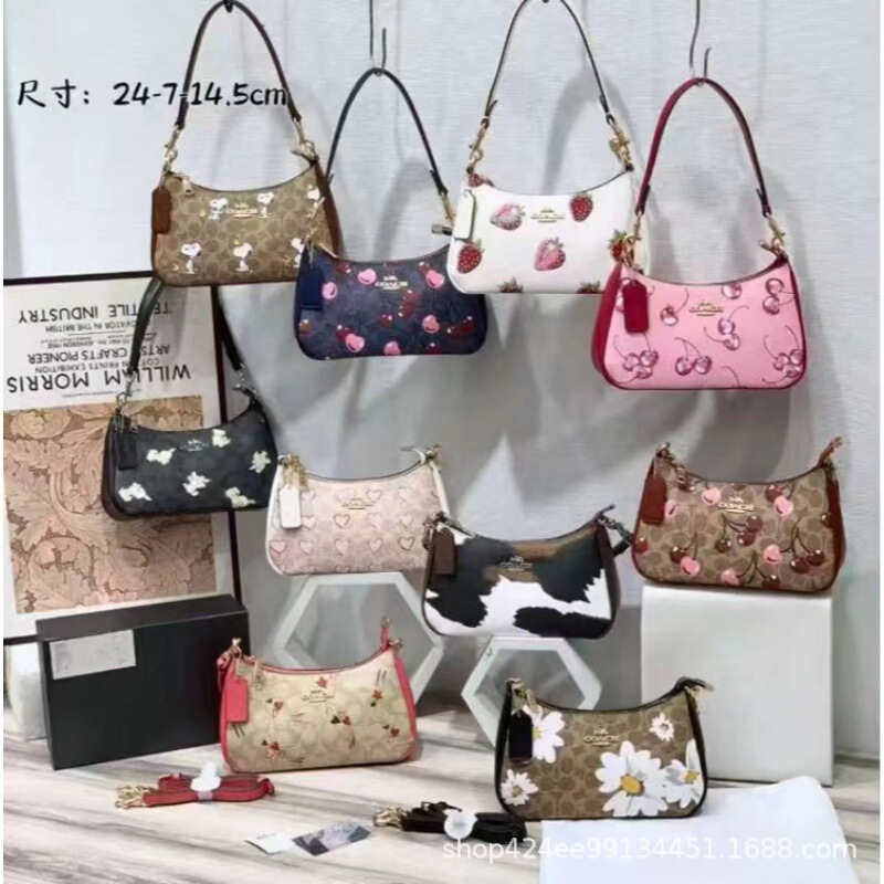 Koujia 2025 New Model Teri Classic Painted Retro Monogram Shoulder Underarm Bag Chain Handbag Crossbody Women's Bag Koujia 2025 New Model Teri Classic Painted Retro Monogram Shoulder Underarm Bag Chain Handbag Crossbody Women's Bag