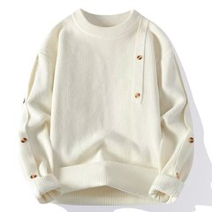 冬季美式设计感加厚毛衣男生秋冬款潮流潮牌宽松情侣慵懒风针织衫