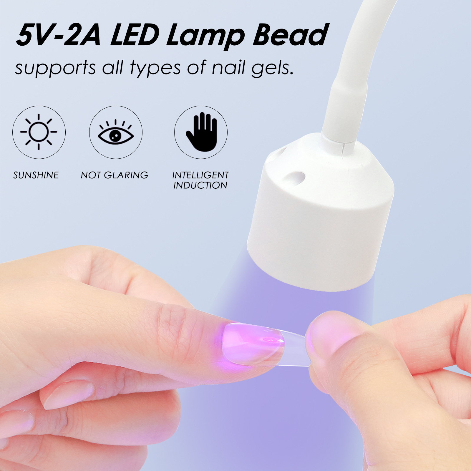 Transfronterizo nuevo mini USB lámpara de uñas máquina de fototerapia hoja de uñas lámpara de hornear LED pequeña portátil conveniente lámpara de fototerapia