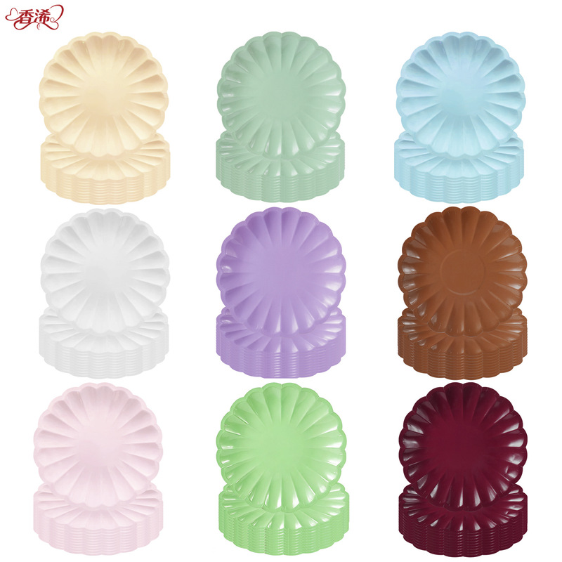 Solid Color Lace Disposable Dinner Plates, Special-Shaped Paper Plates, Cake Plates, Party Supplies, Decoration Set, Arrangement Props Solid Color Lace Disposable Dinner Plates, Special-Shaped Paper Plates, Cake Plates, Party Supplies, Decoration Set, Arrangement Props