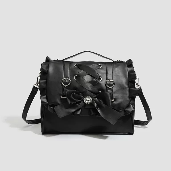 2025 New Summer Style Sweet Girl Bow Fresh Mint Green Lightweight Versatile Casual Commuting Large Capacity Tote Bag
