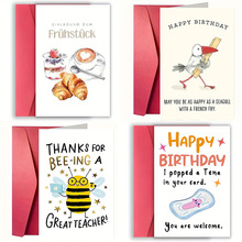 Temu希音亚马逊生日贺卡带信封 来图可做任何款式 支持急单秒出货