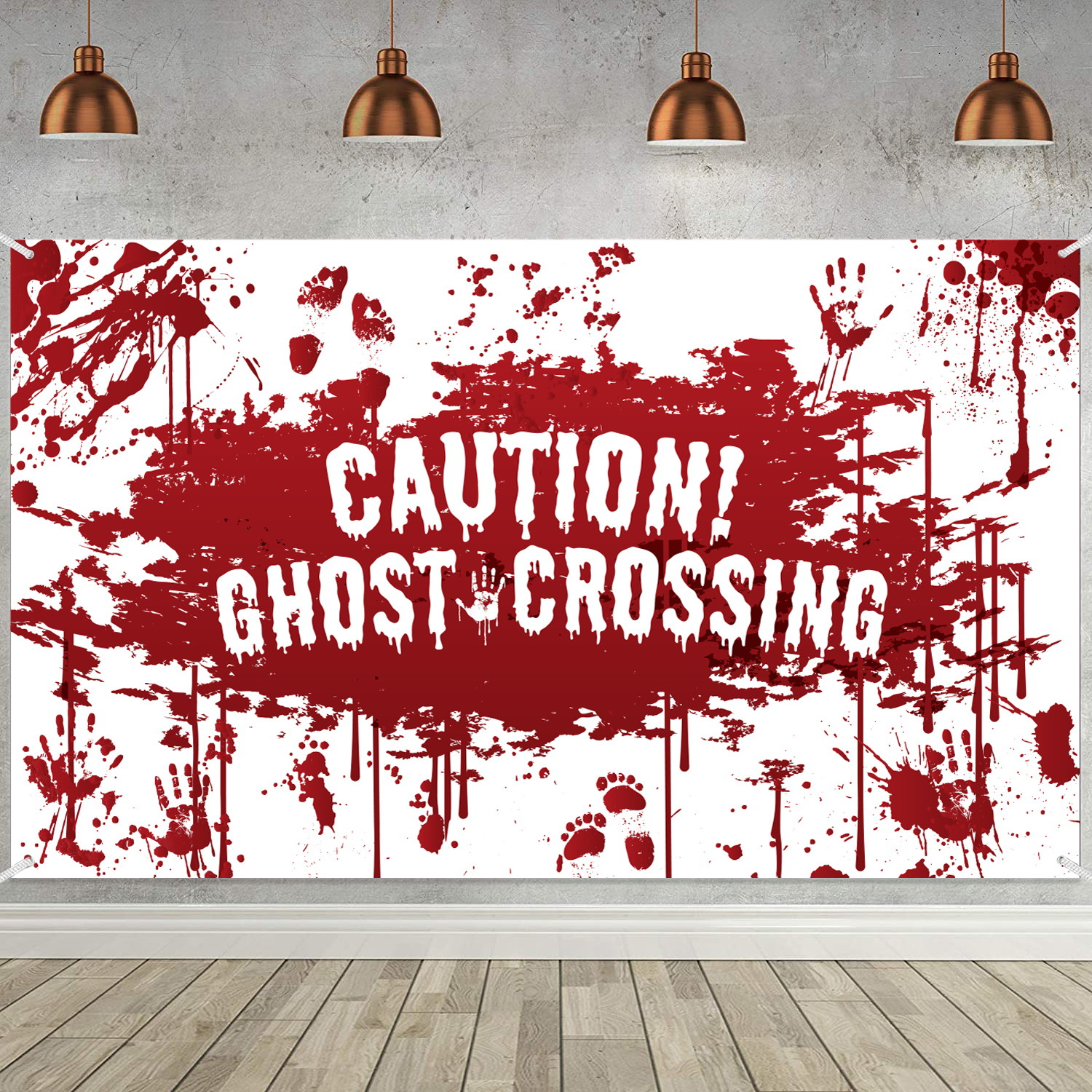 2021 transfronterizo nuevas decoraciones de halloween sangre cartel fondo paño fiesta escena atmósfera diseño personalización
