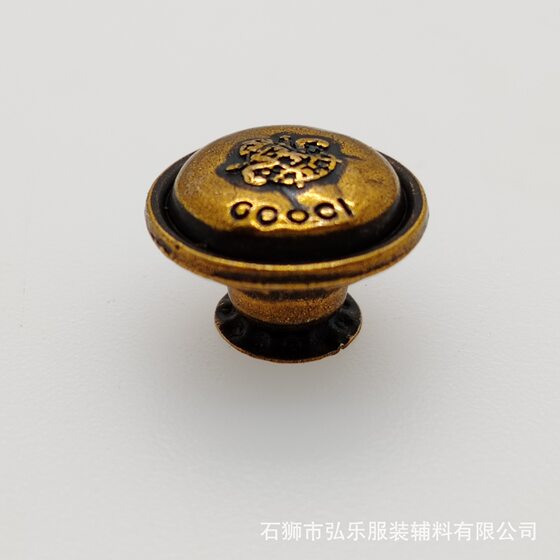 Support customized ancient gold shake head buckle denim buckle non-fading reinforcement new technology