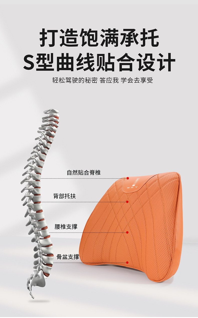 Suitable for Wey Brand Lanshan V9X and Wey Brand Gaoshan 789 Car Headrest, Neck Pillow, Lumbar Support, Car Interior Decoration Accessories
