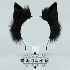 手作仿真獸耳髮飾毛絨貓咪耳朵頭飾cosplay配飾DIY頭箍貓耳朵發箍