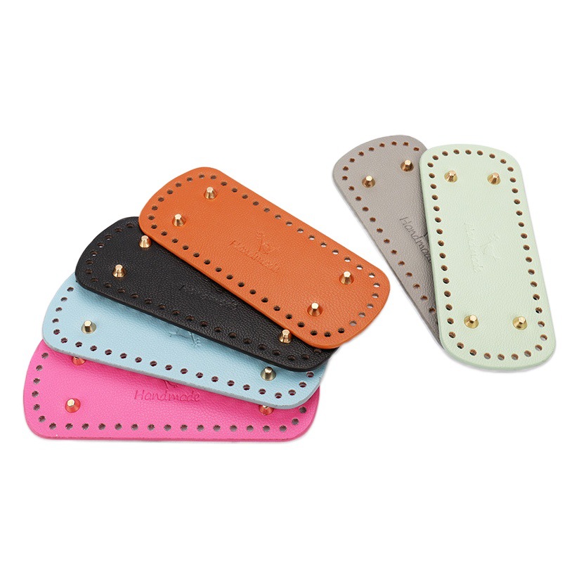 Crocheted Small Fragrant Bucket Bag Accessories Pu Bag Bottom Quality Hardened Versatile Lychee Leather Logo Bag Base