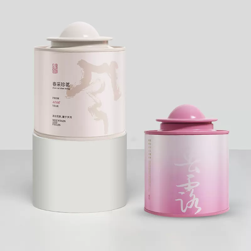 厂家直销圆形茶叶罐小号小青柑普洱茶马口铁茶叶罐金属茶叶包装罐