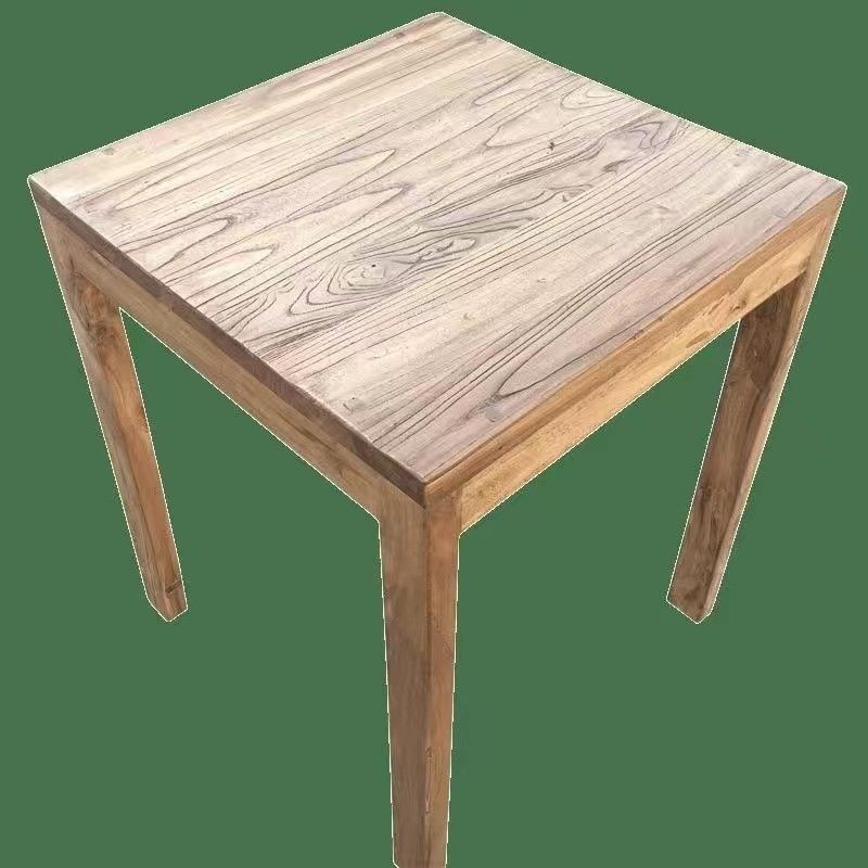 漫咖啡桌椅组合实木餐桌简约桌榆木做旧洽谈办公桌椅现代网红复古