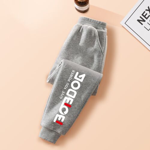 Autumn and winter children's cashmere pants for men and women's middle school children's trousers for sports pants casual one-piece cashmere cotton pants with cashmere thickness