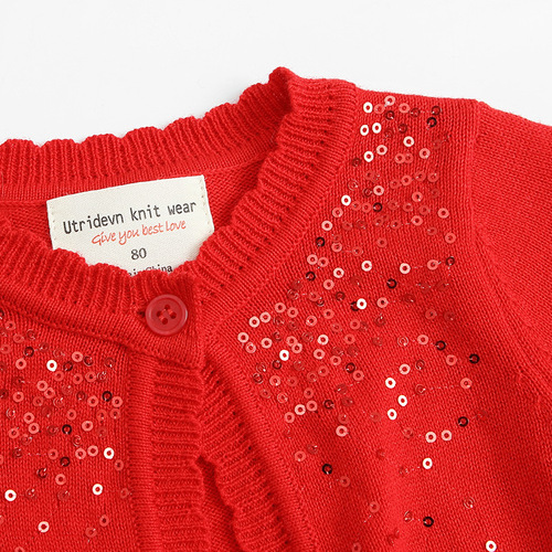 Korean Sparkling One-Pin Collar Scarf for Children - Summer Thin Version, Stylish Baby Girl Knit Sweater Jacket