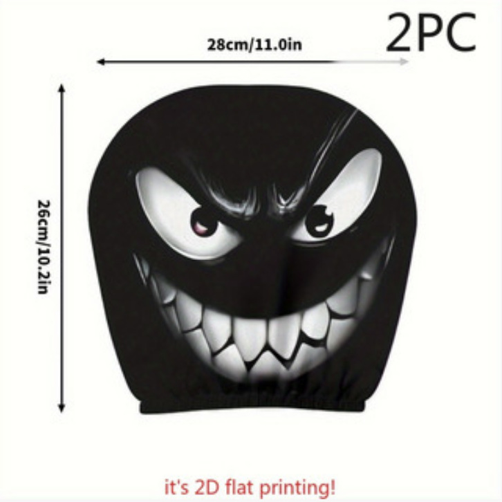 Polyester Fabric Car Headrest Cover with Funny Print, "Laugh Until Your Stomach Hurts" Design, Universal for Car Interiors, Does Not Shrink in All Seasons
