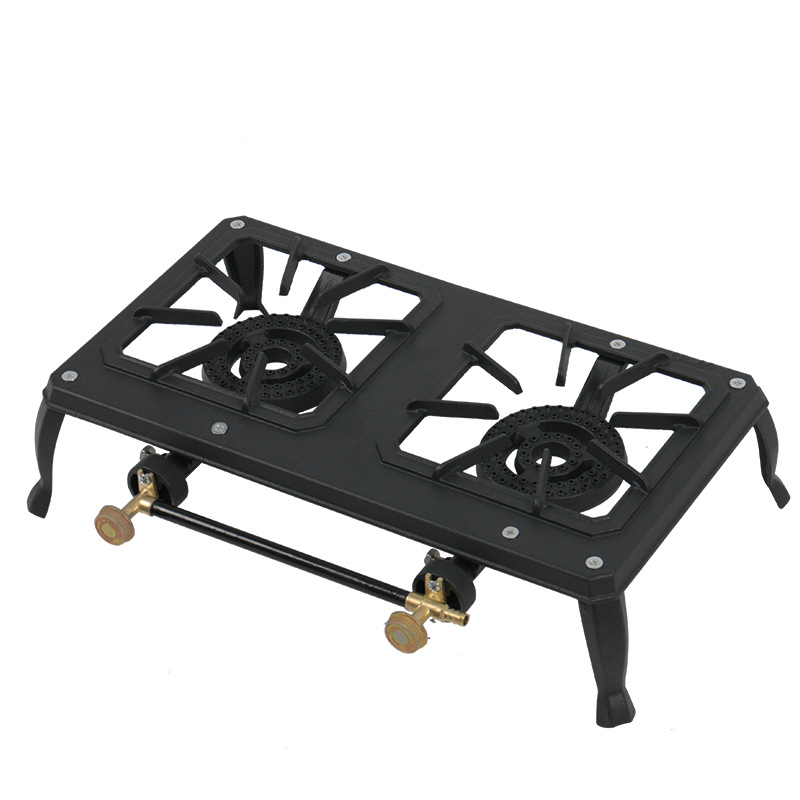 Suministro directo de fábrica de hierro fundido hogar fuego estufa de gas natural al aire libre camping barbacoa licuado cocina Accesorios